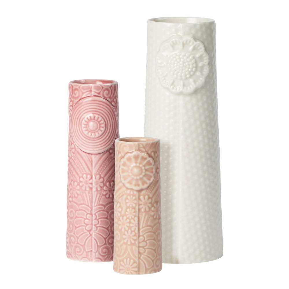 Dottir Pipanella Flock Maljakko 3 osaa Pink Bouquet