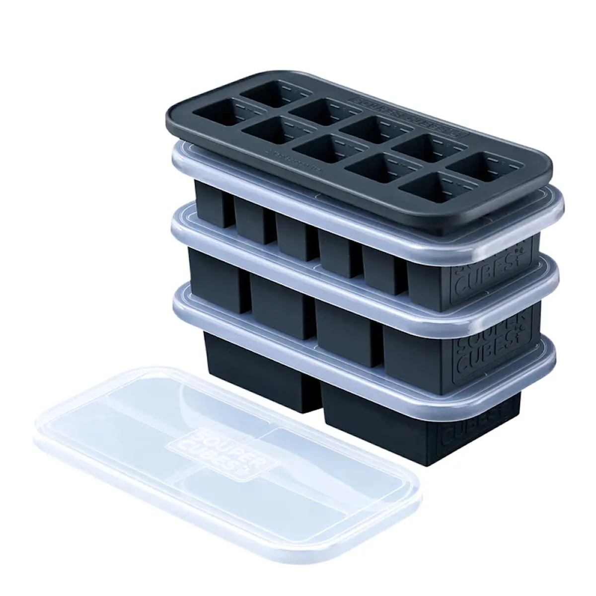 Souper Cubes Matförvaring och Lock Silikon Set 4-pack