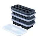 Matförvaring och Lock Silikon Set 4-pack Grå