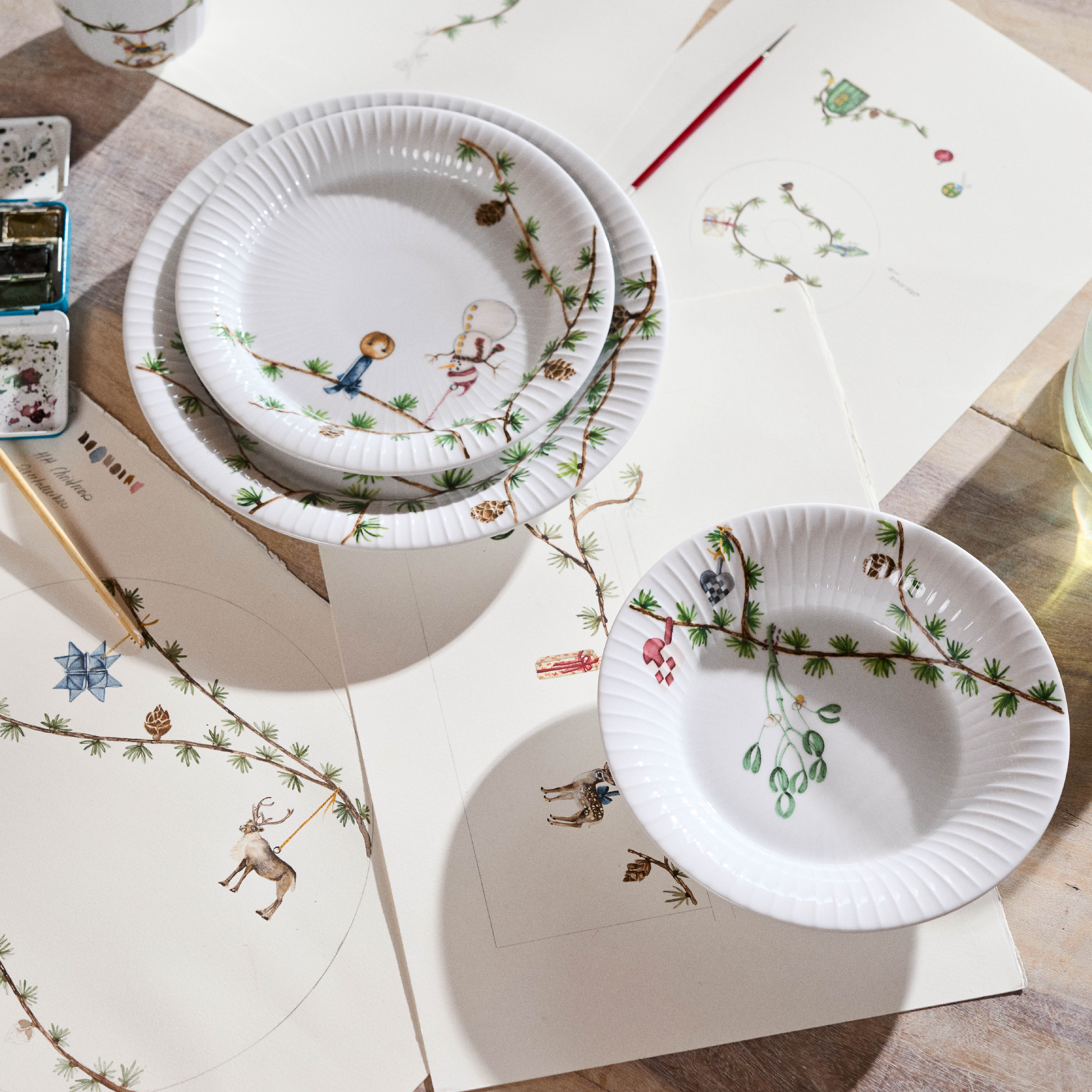 Kähler Hammershøi Christmas Lautanen 22 cm Valkoinen