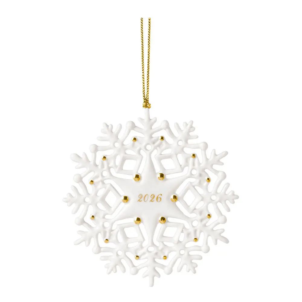 Christmas Classic ornament snøflak 2026 gull