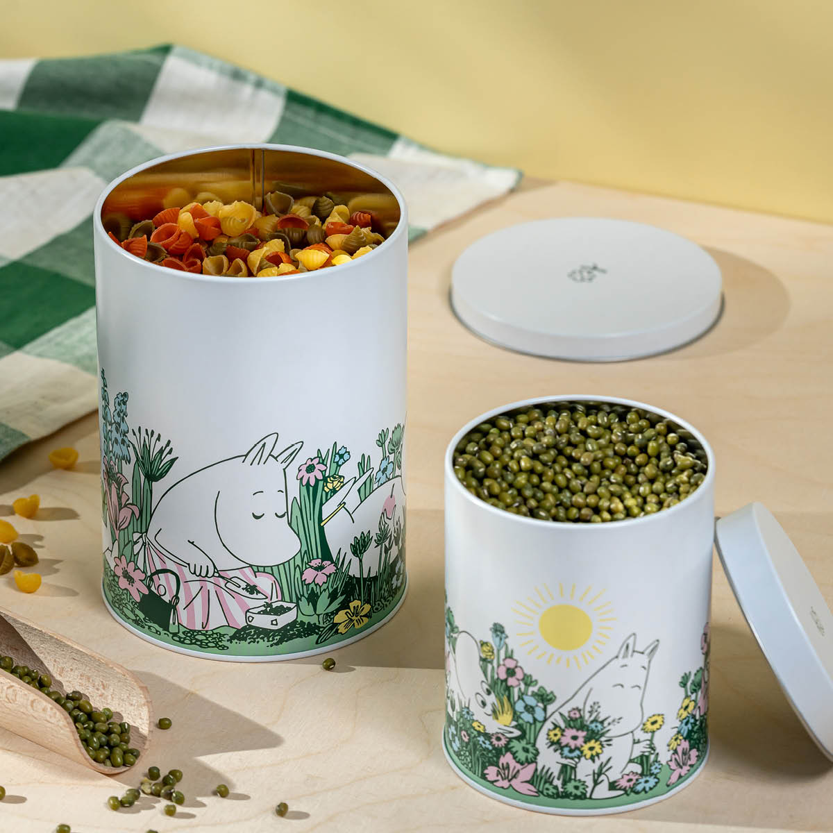 Muurla Muumi Peltipurkki 2 kpl Valkoinen