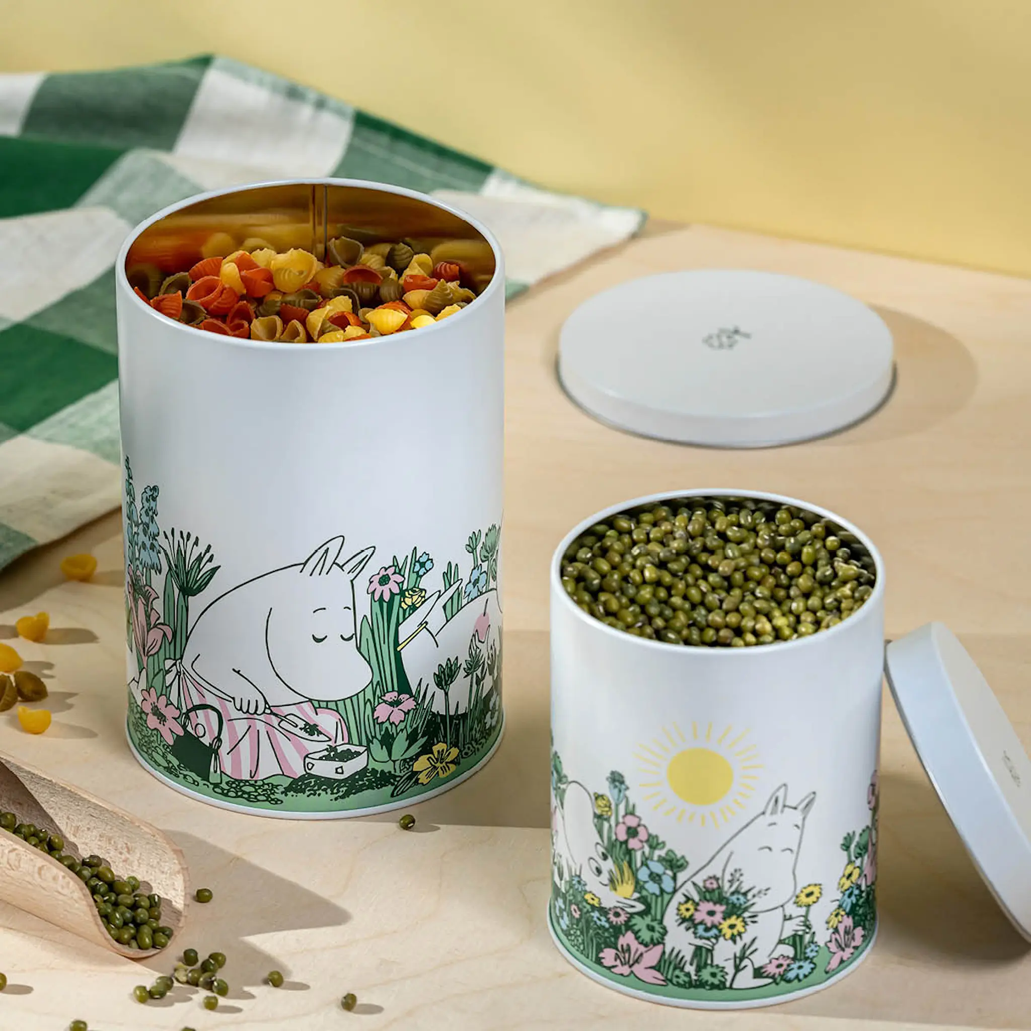 Muurla Muumi Peltipurkki 2 kpl Valkoinen