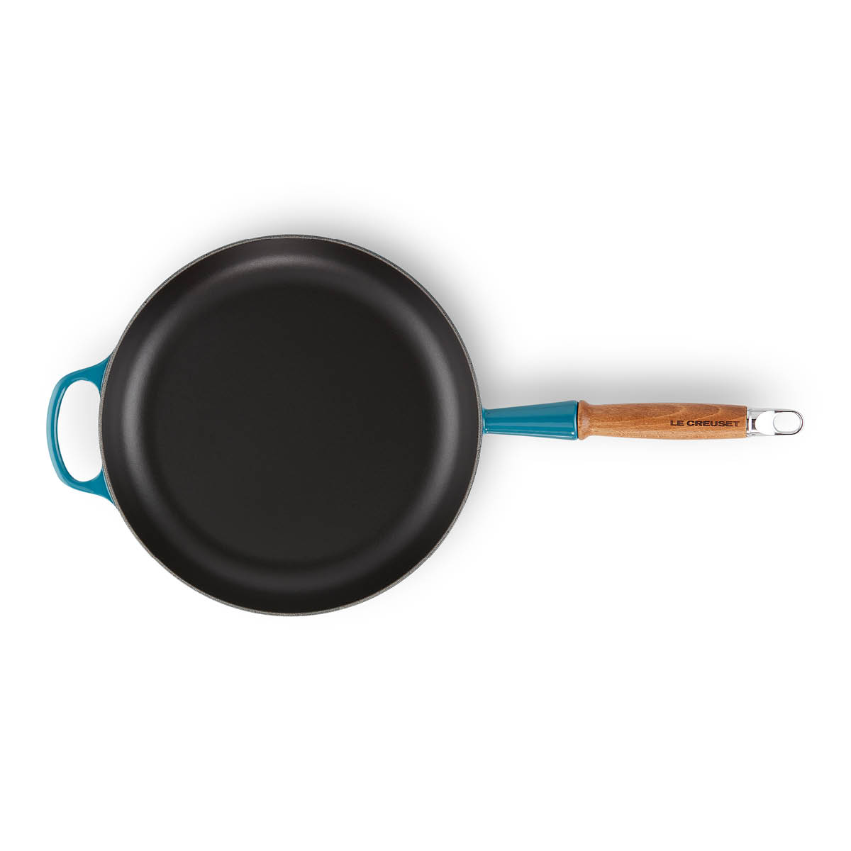 Le Creuset Signature Stekpanna med trähandtag 28 cm deep teal