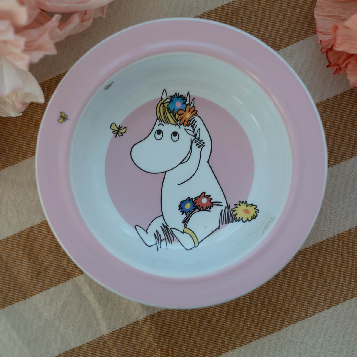 Rätt Start Muumi Lautanen imukupilla 15,5 cm Niitty vaaleanpunainen