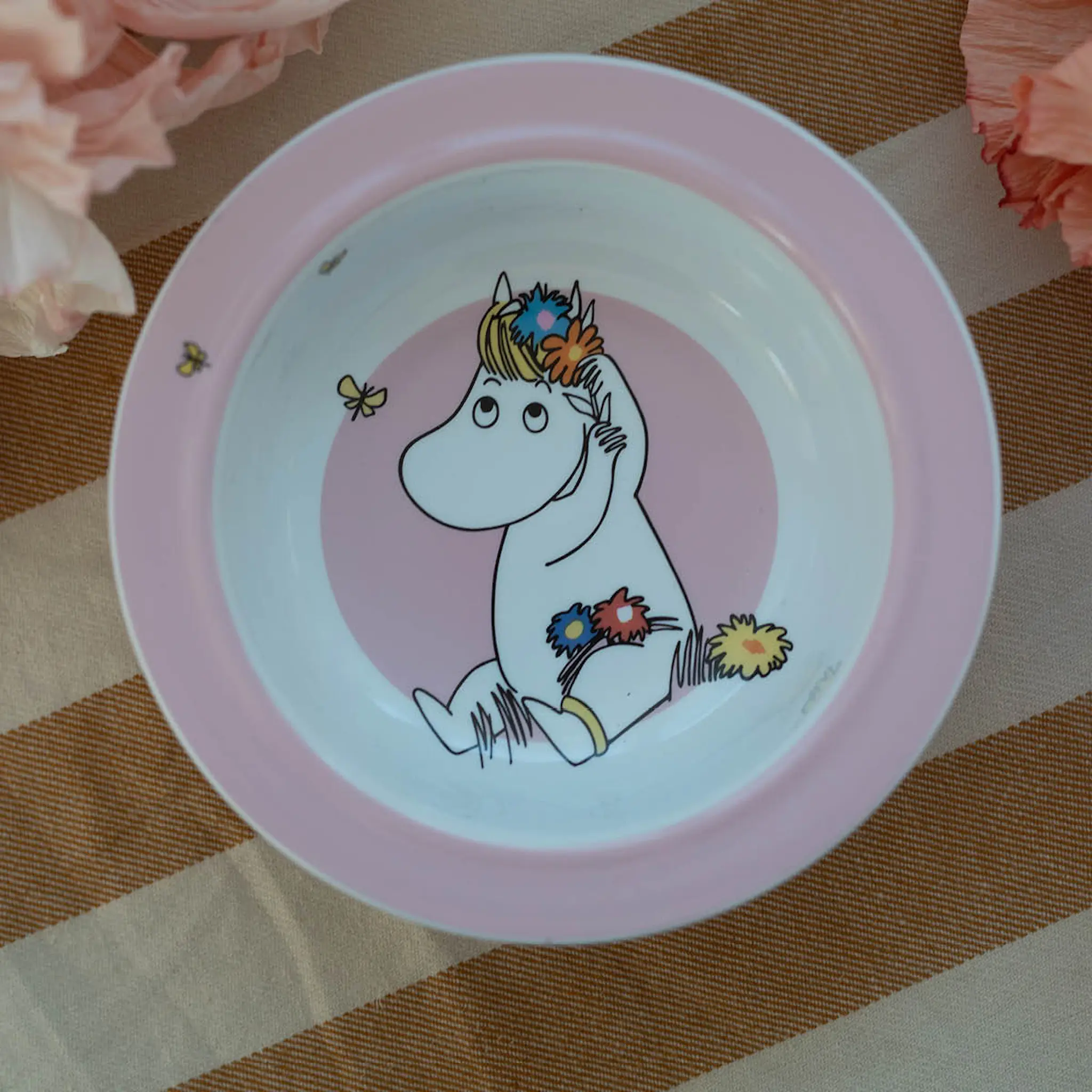 Rätt Start Muumi Lautanen imukupilla 15,5 cm Niitty vaaleanpunainen