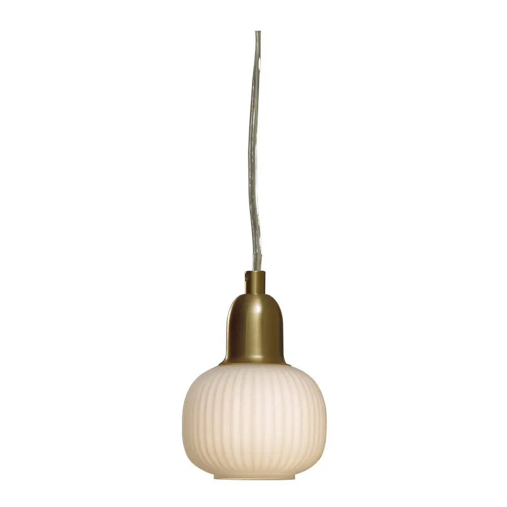 Elin vinduspendel 10 cm matt messing/hvit