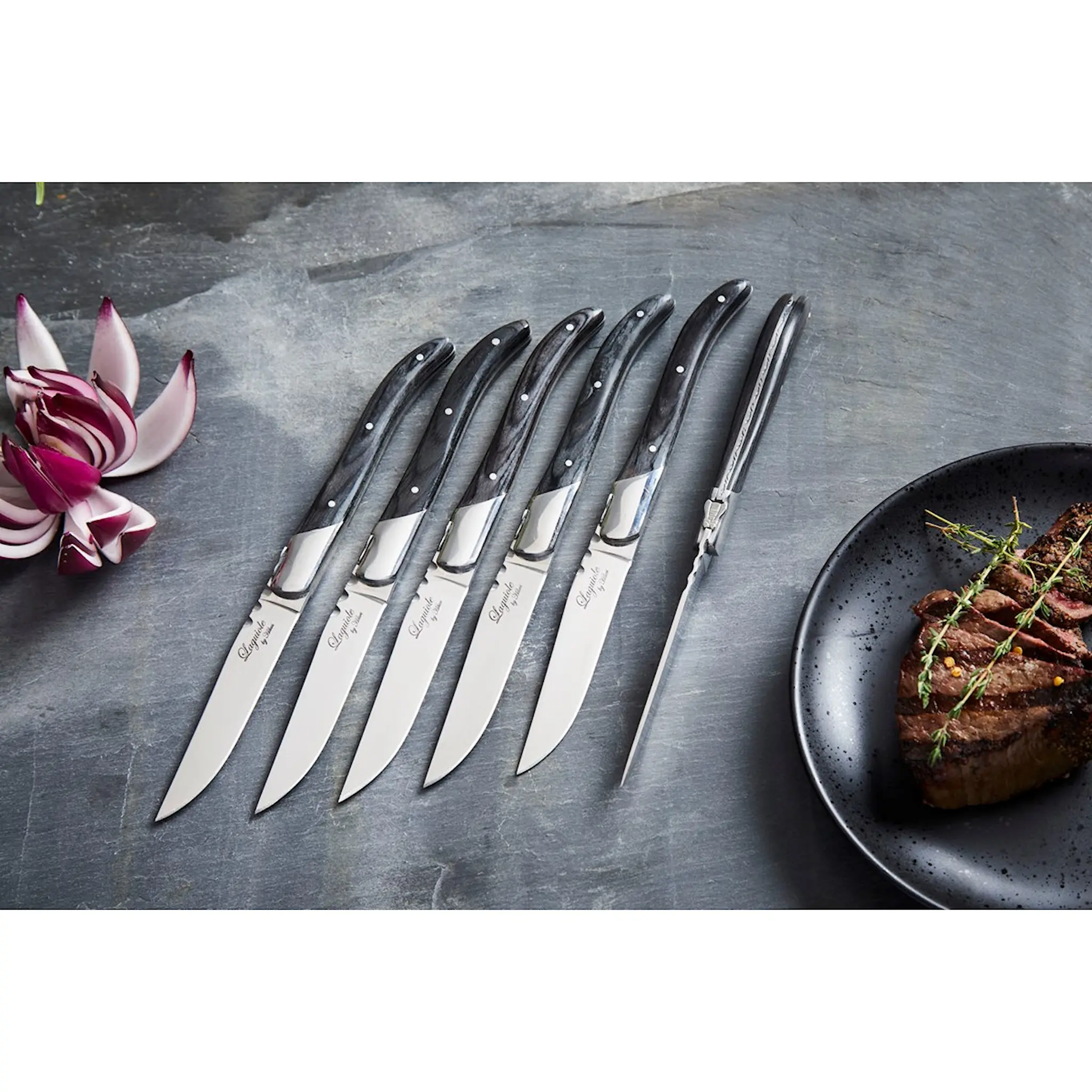 Laguiole by Hâws Laguiole by Haws Pihviveitsi 6 kpl Ibenholt