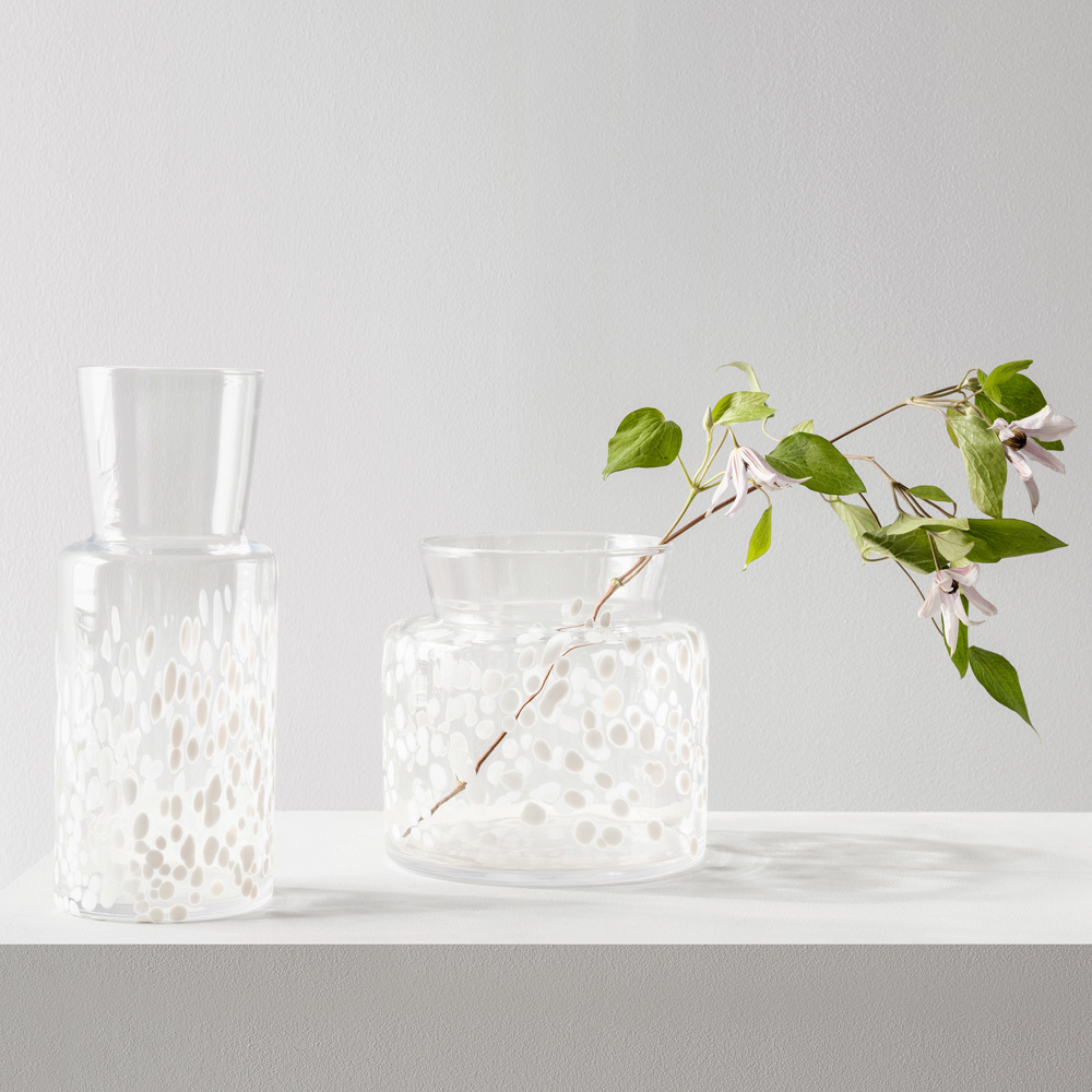 Kosta Boda Meadow Vas Vinter 30 cm Vit