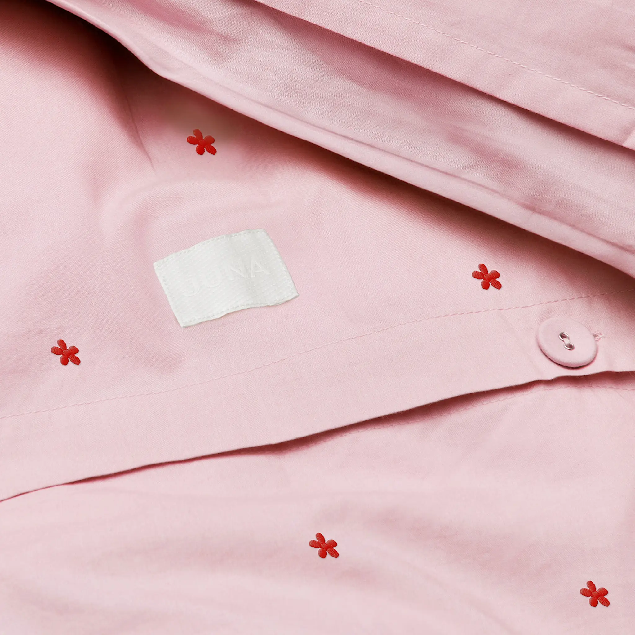 Juna Daisy påslakanset 150x210 cm pink/röd