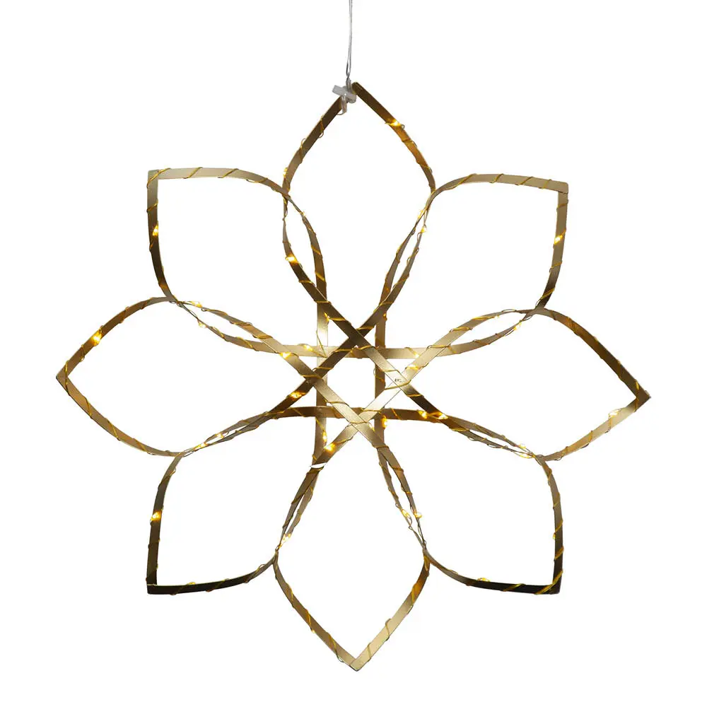 Amaze joulutähti LED-valosarjalla 40 cm kulta