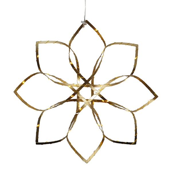 Amaze julstjärna med LED-slinga 40 cm guld
