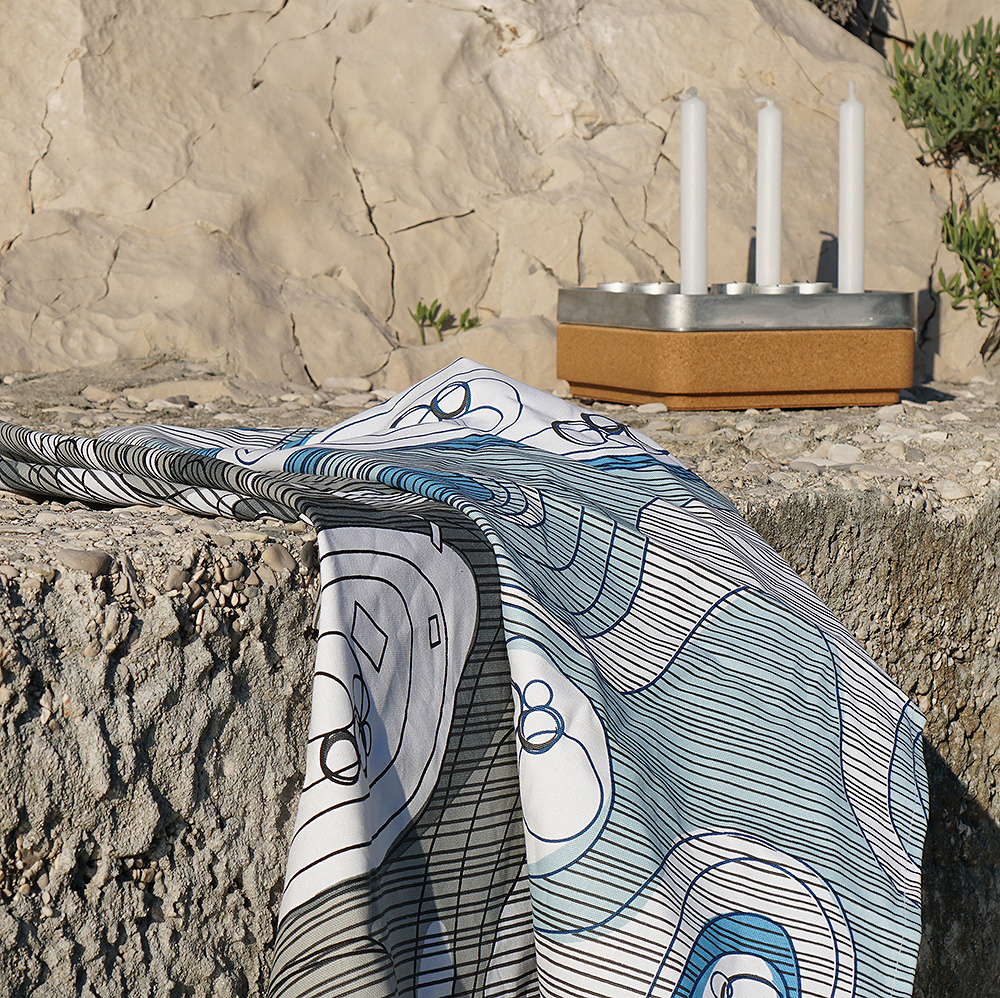 Born in Sweden Sweden from Above Keittiöpyyhe Archipelago 50x70 cm Sininen