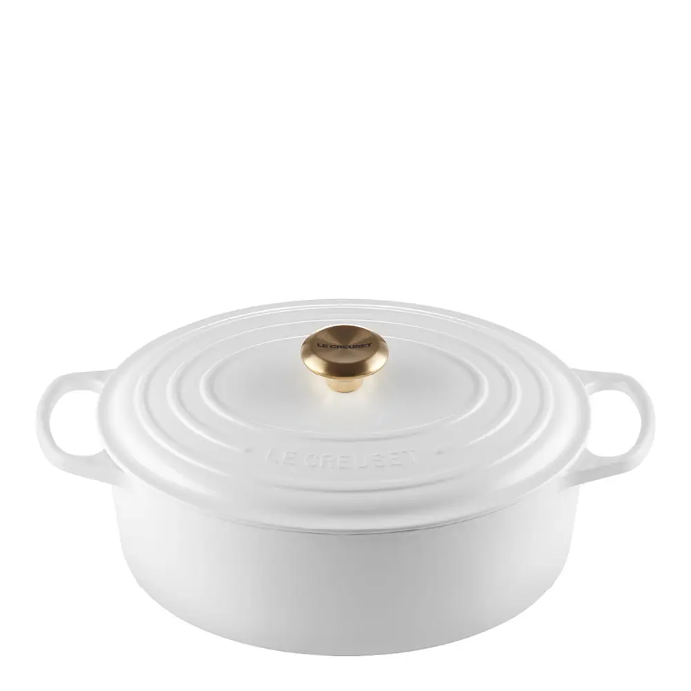 Signature Valurautapata soikea 31 cm 6,3 L White