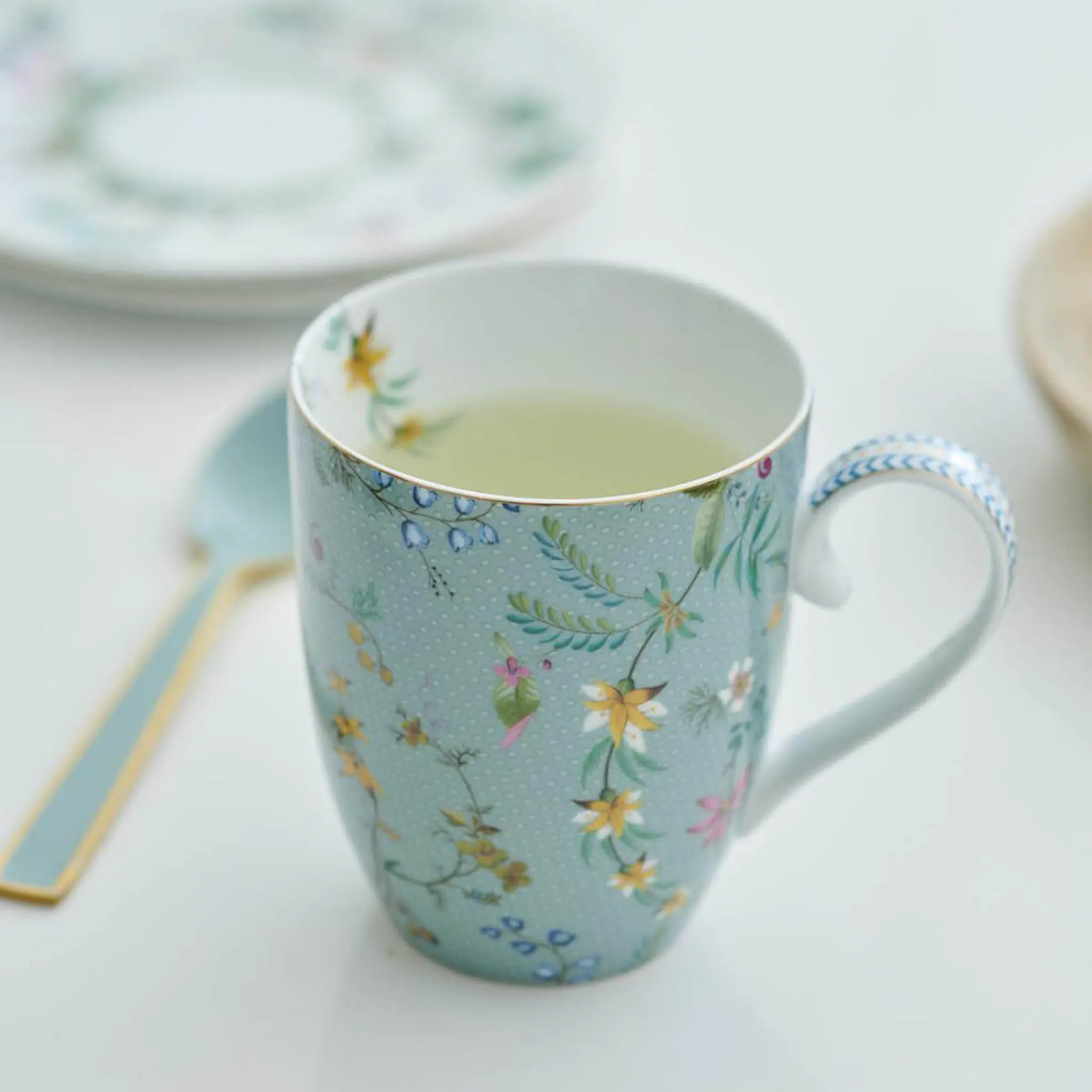 Pip Studio Jolie Flowers Muki 36,5 cl 2 kpl Vaaleansinienn