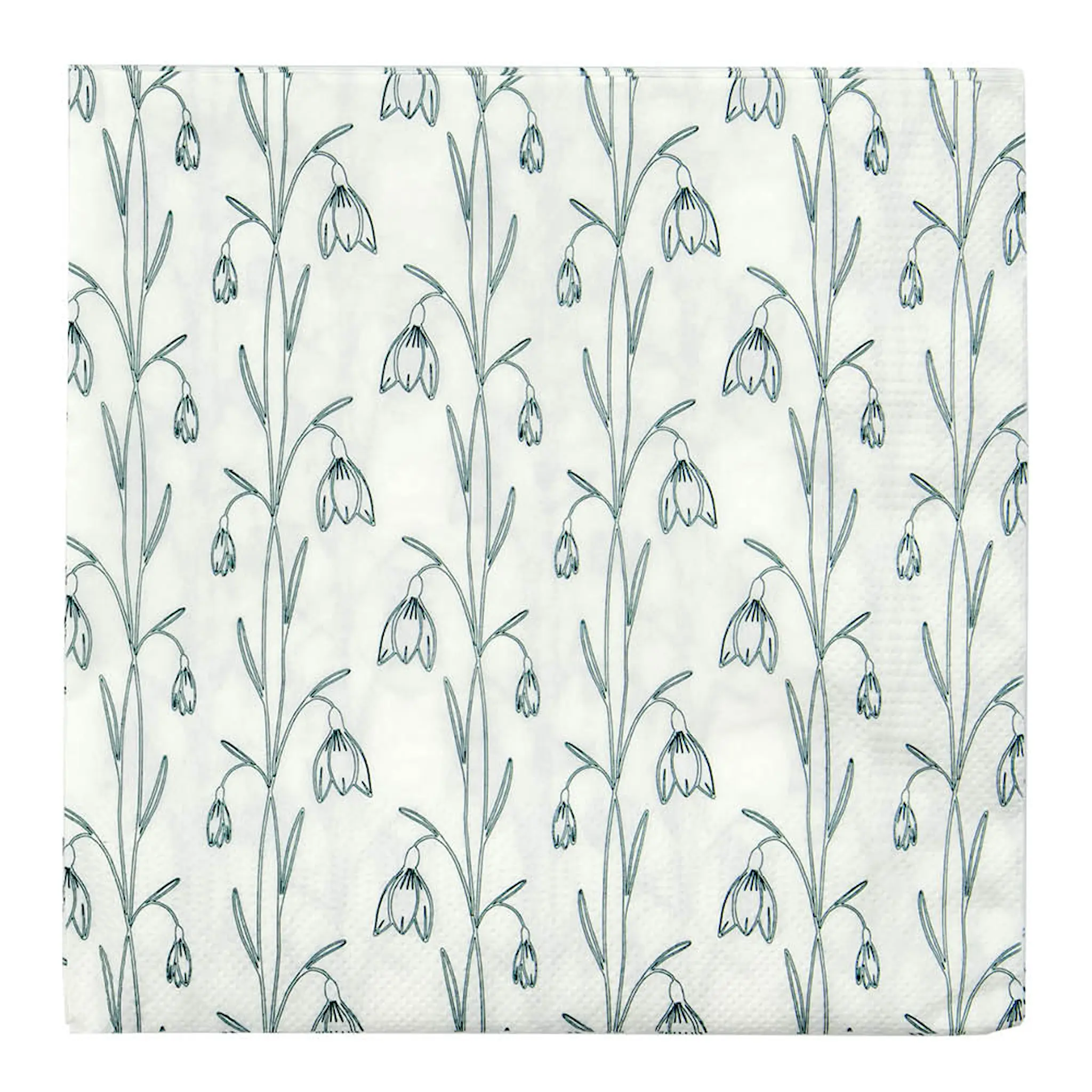 House Doctor Snowdrop servett 33x33 cm 40-pack vit/grön