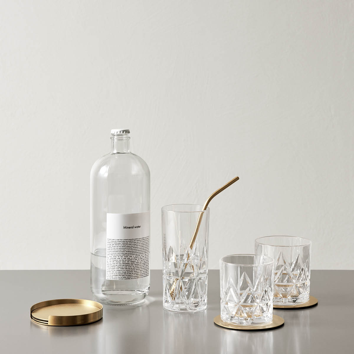 Orrefors Peak Sugrör 4-pack med rengöringsborste