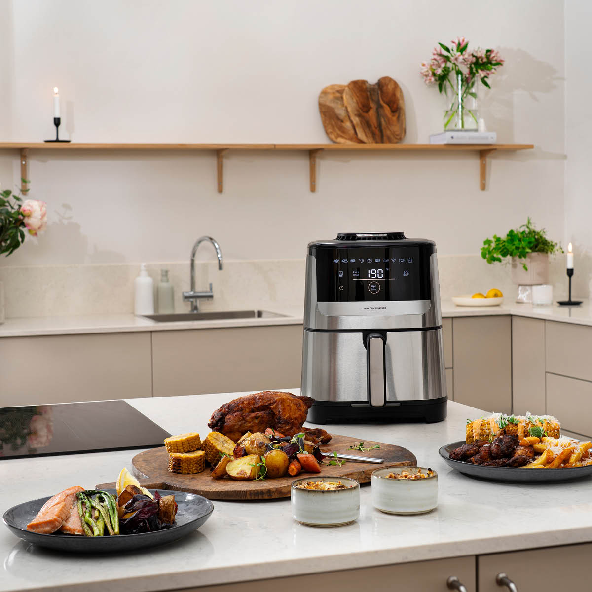 OBH Nordica Easy Fry Silence airfryer 5 L rustfritt stål