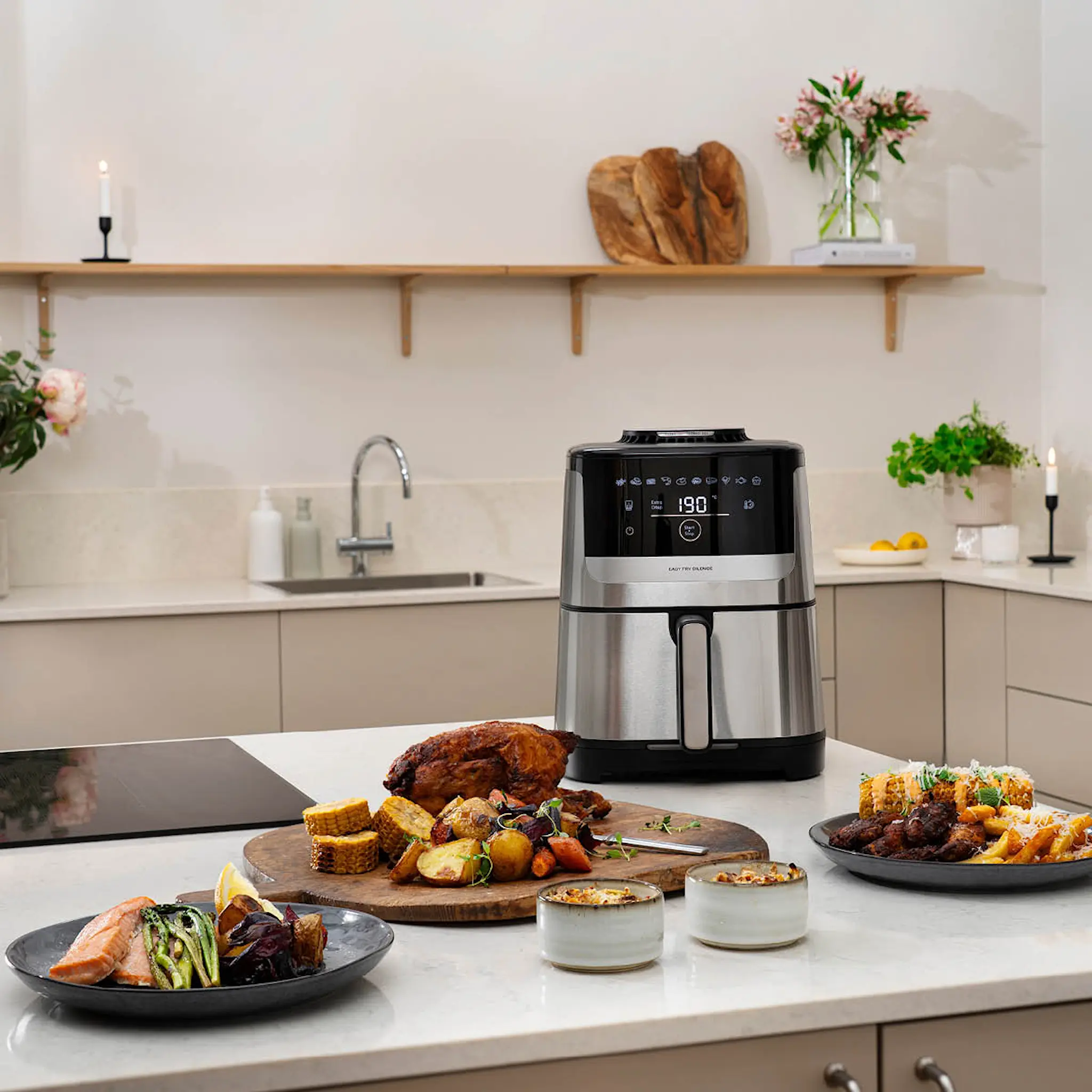 OBH Nordica Easy Fry Silence airfryer 5 L rostfritt stål