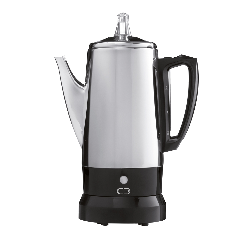 C3 Original Perkolaattori 12 kuppia 32,6 cm Ruostumaton teräs