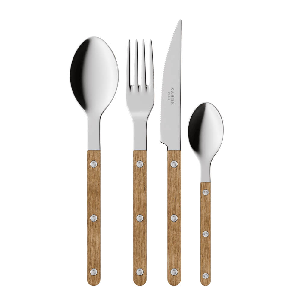 Sabre Bistrot ruokailuvälinesarja 4 kpl tiikki
