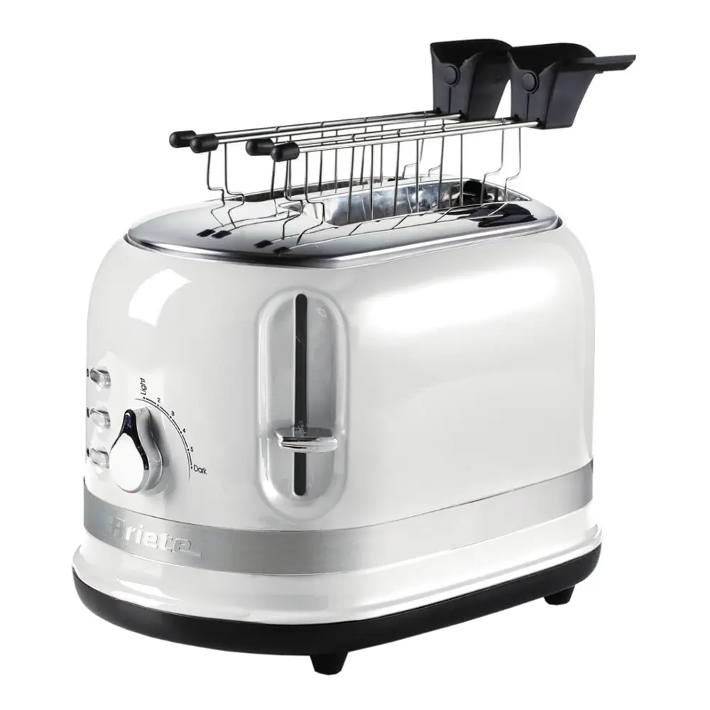 Moderna Leivänpaahdin 2 viipaletta + Pihdit Valkoinen