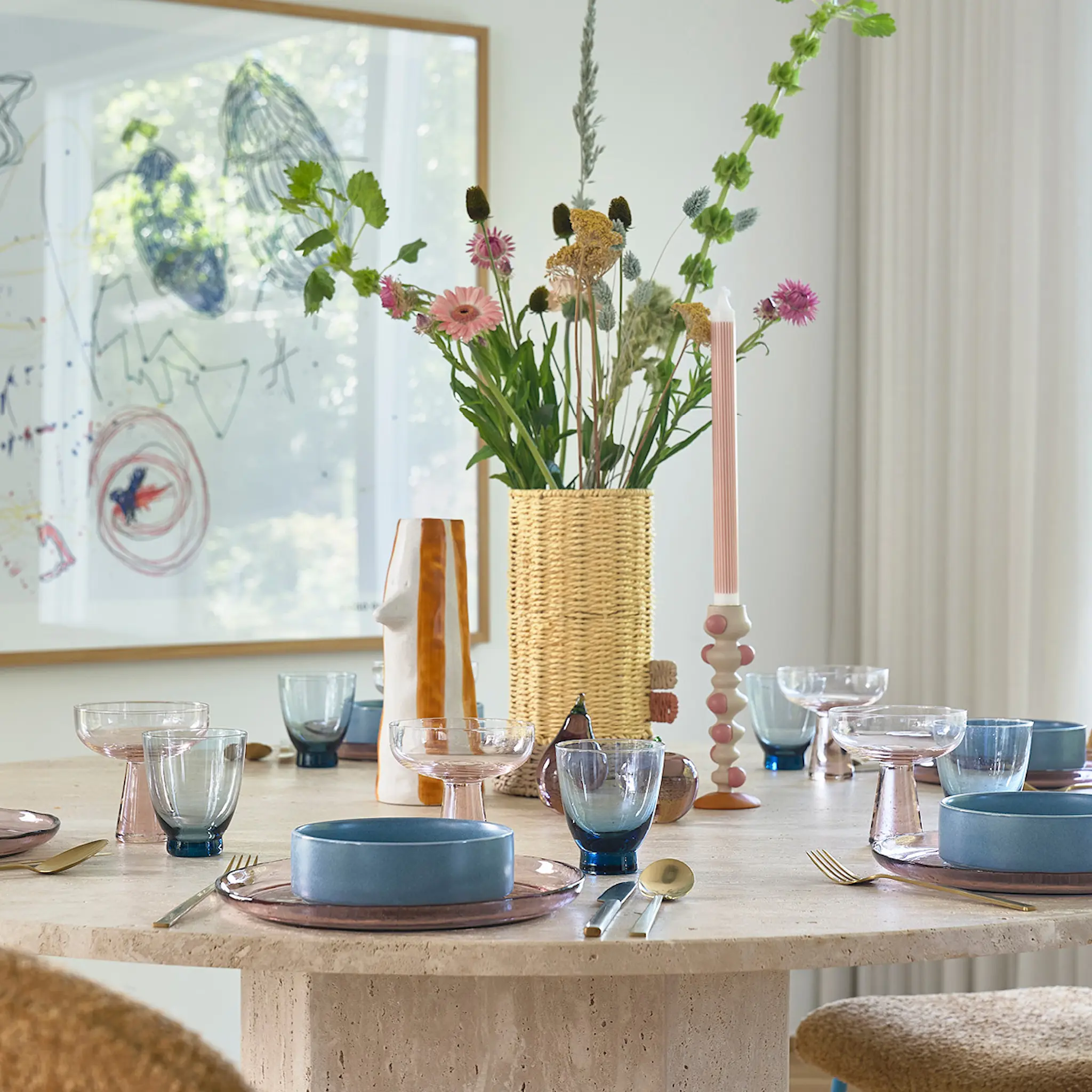 Villa Collection Styles Vas med näbb och ögonfransar 34 cm Amber