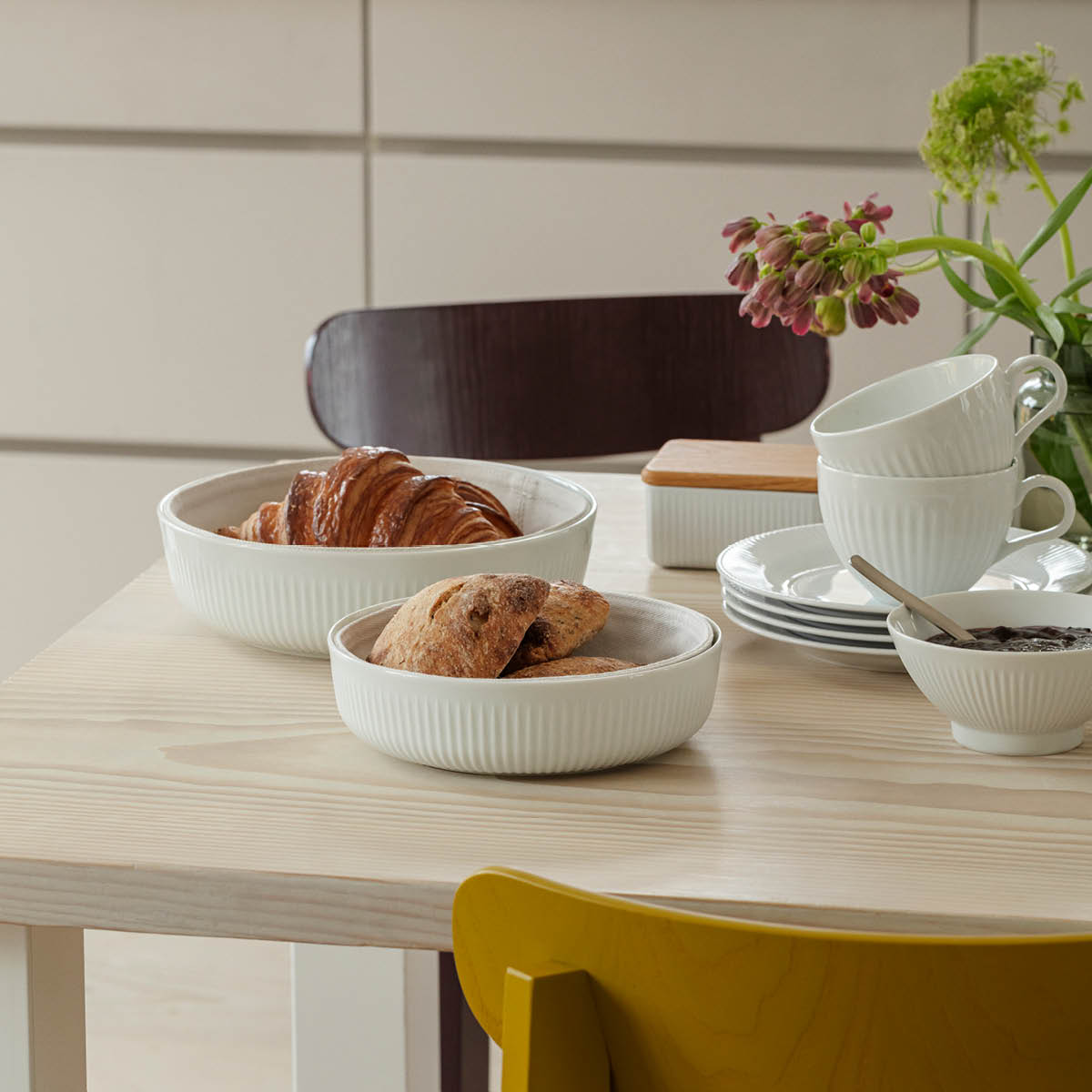 Eva Trio Legio Nova brødkurv 24 cm hvit