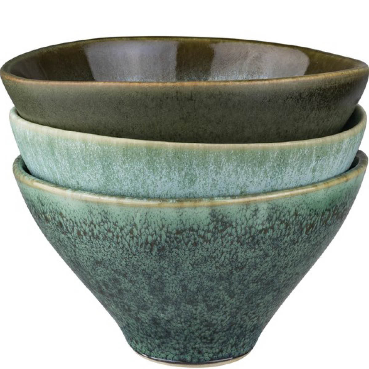 Mette Ditmer Elements skål 3-pack 6,5x12 cm grön