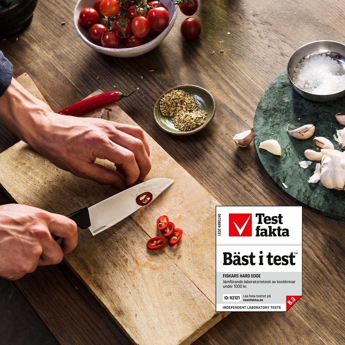 Fiskars Hard Edge kokkekniv liten 13,5 cm