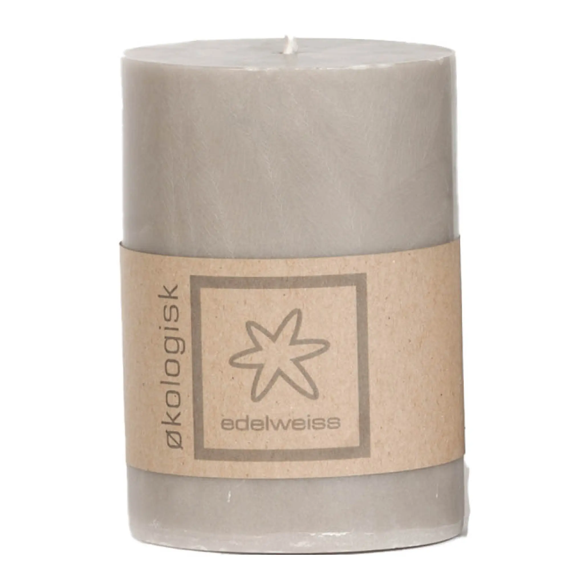 Edelweiss EKO Blockljus stearin 7x10 cm linne
