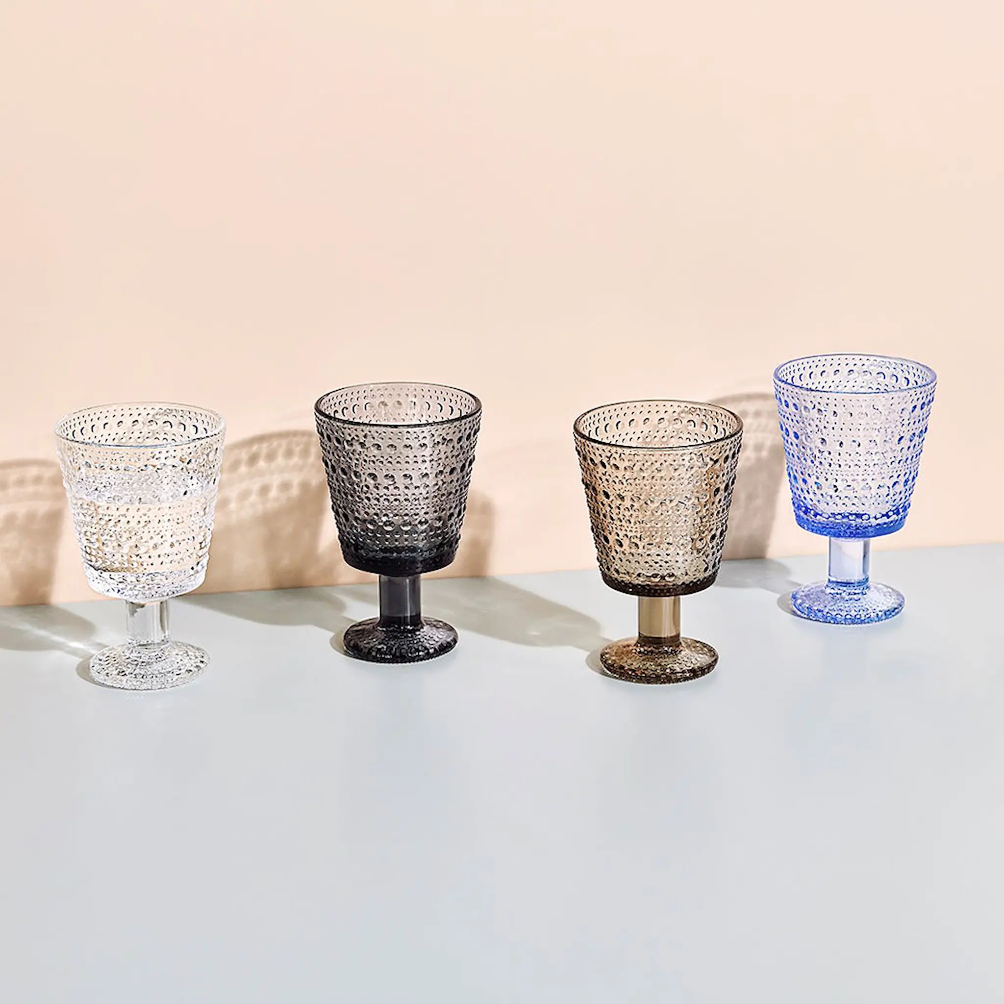 iittala Kastehelmi Glas på fot 2-pack Linne