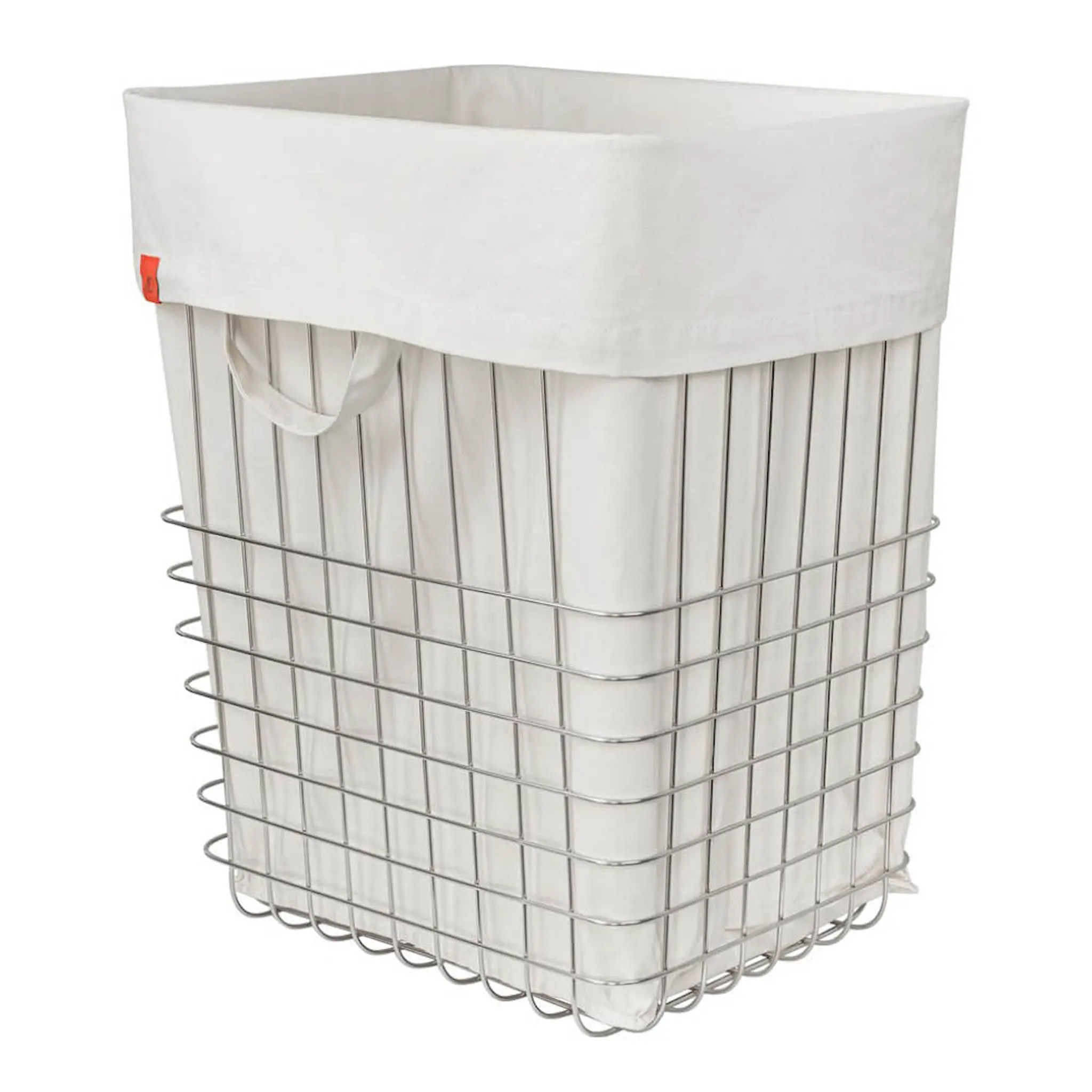 Mette Ditmer STORE-IT metallkorg med canvaspåse 40x32x50 cm krom