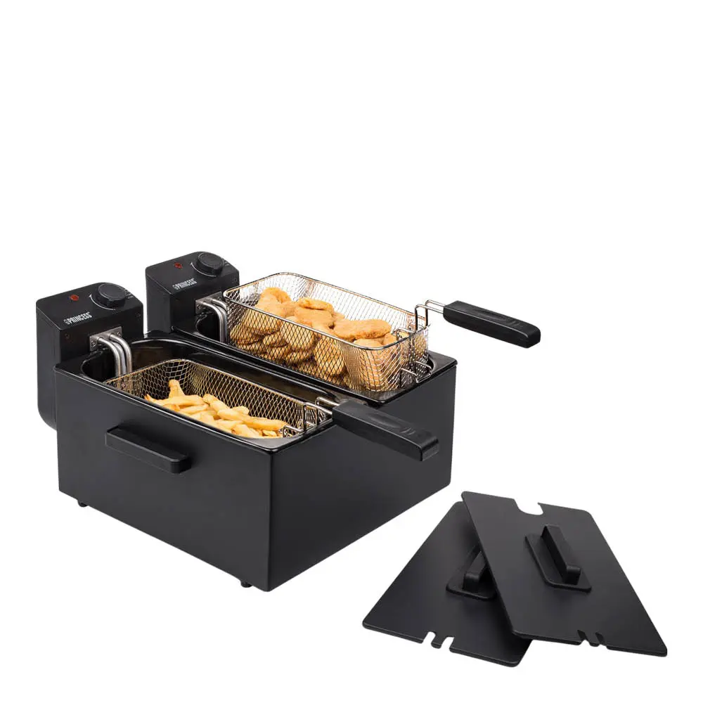 Kaksoisrasvakeitin 2x3L 1800W musta