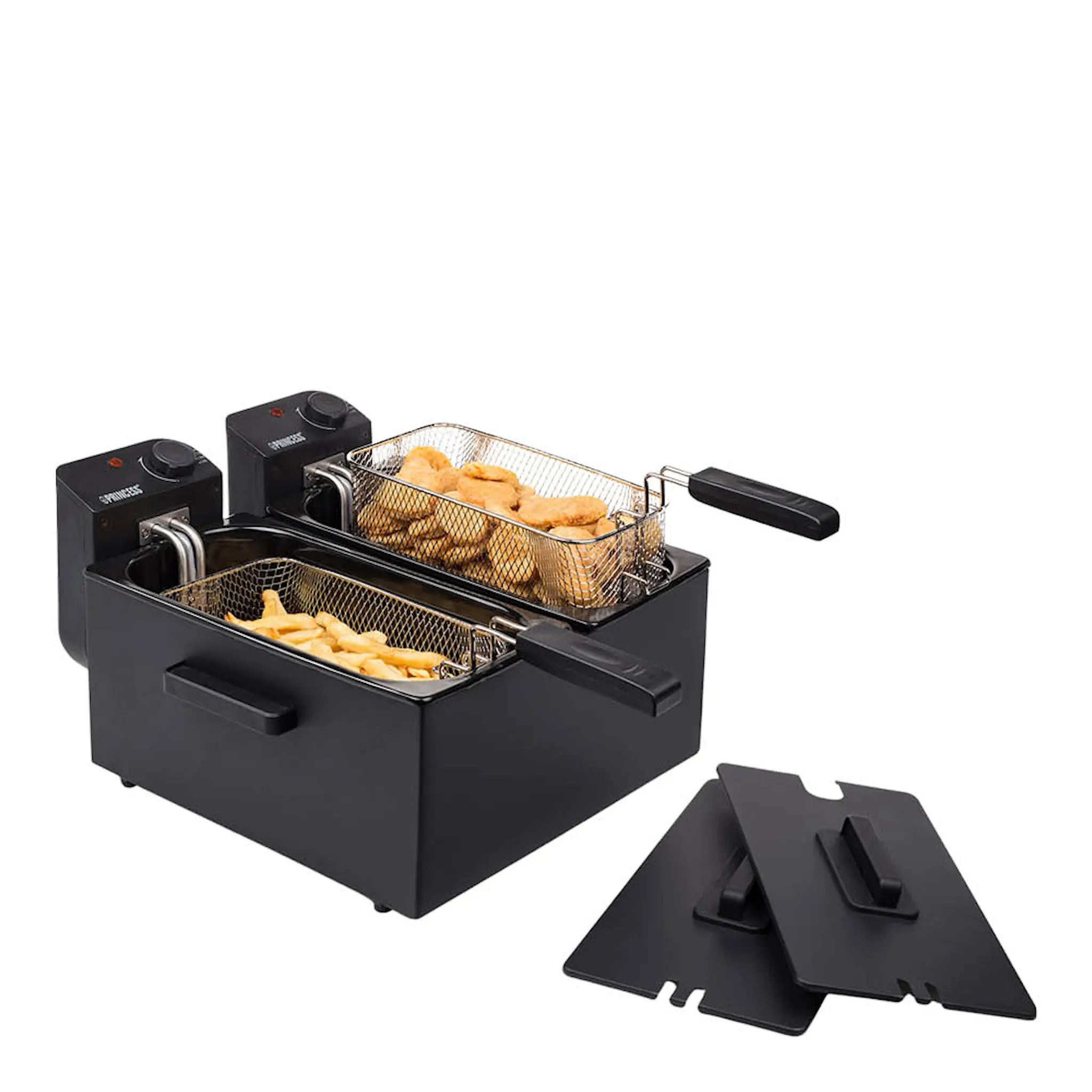 PRINCESS Dubbel fritös 2x3L 1800W svart