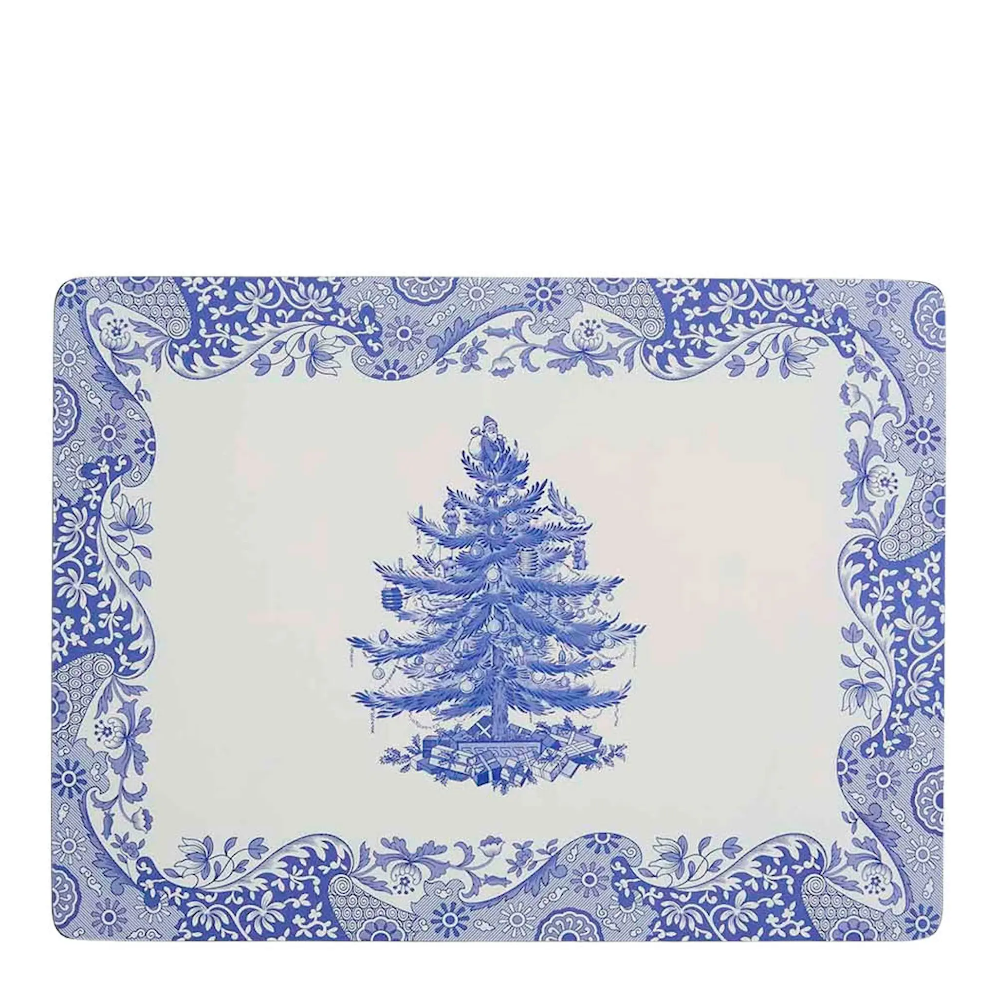 Spode Blue Italian Christmas Tree pöytätabletti 4 kpl sininen/valkoinen