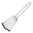 Stekspade med silikon 28 cm borstat stål