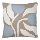 Dora kuddfodral 50x50 cm Taupe Warm Grey/Light Blue