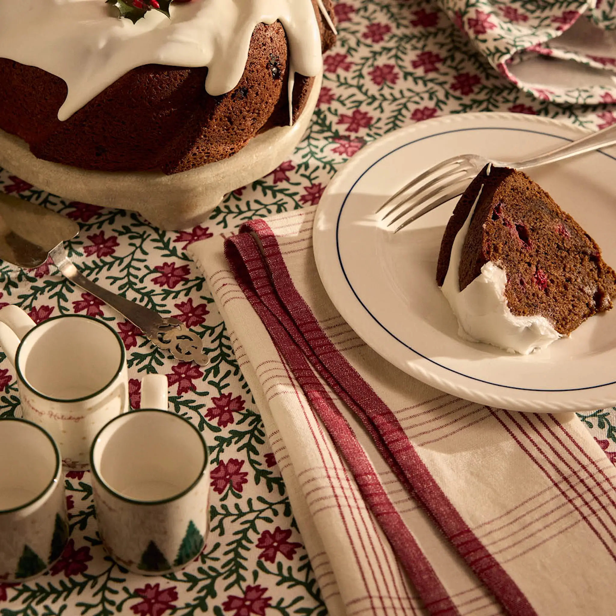 Lexington Kökshandduk linne/bomull 50x70 cm rutigt vit/röd