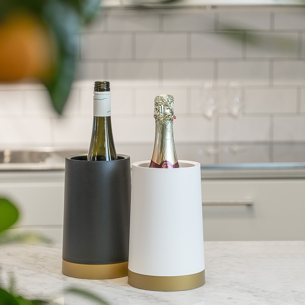 Pulltex Vinkylare med Separat Gel Vit/Guld