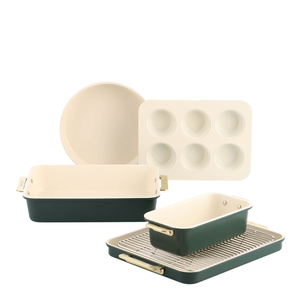 GreenPan Padova Reserve leivontavuokasetti 6 osaa Pine Green