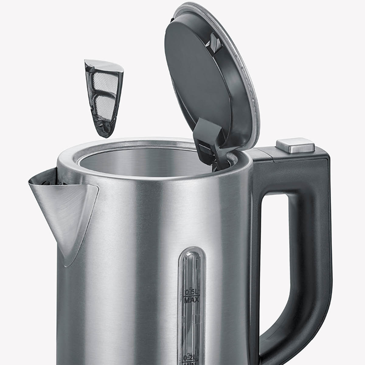 Severin Resevattenkokare med mugg WK3647 0,5 L 1100W svart/silver
