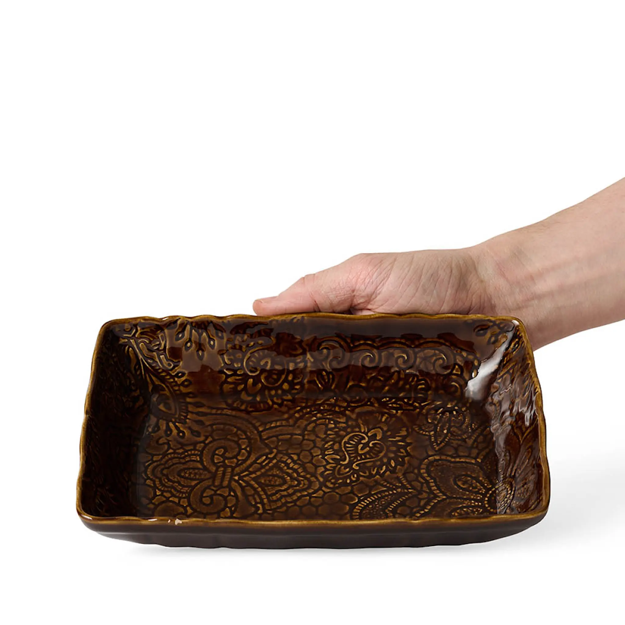 Sthål Arabesque ugnsform 23x15 cm coffee