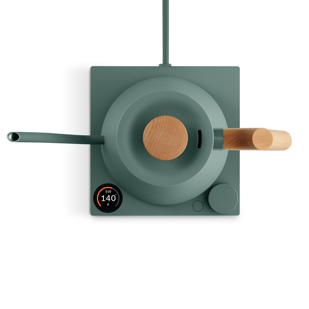 Fellow Stagg EKG Pro elektrisk vattenkokare 0,9 L smoke green/lönn