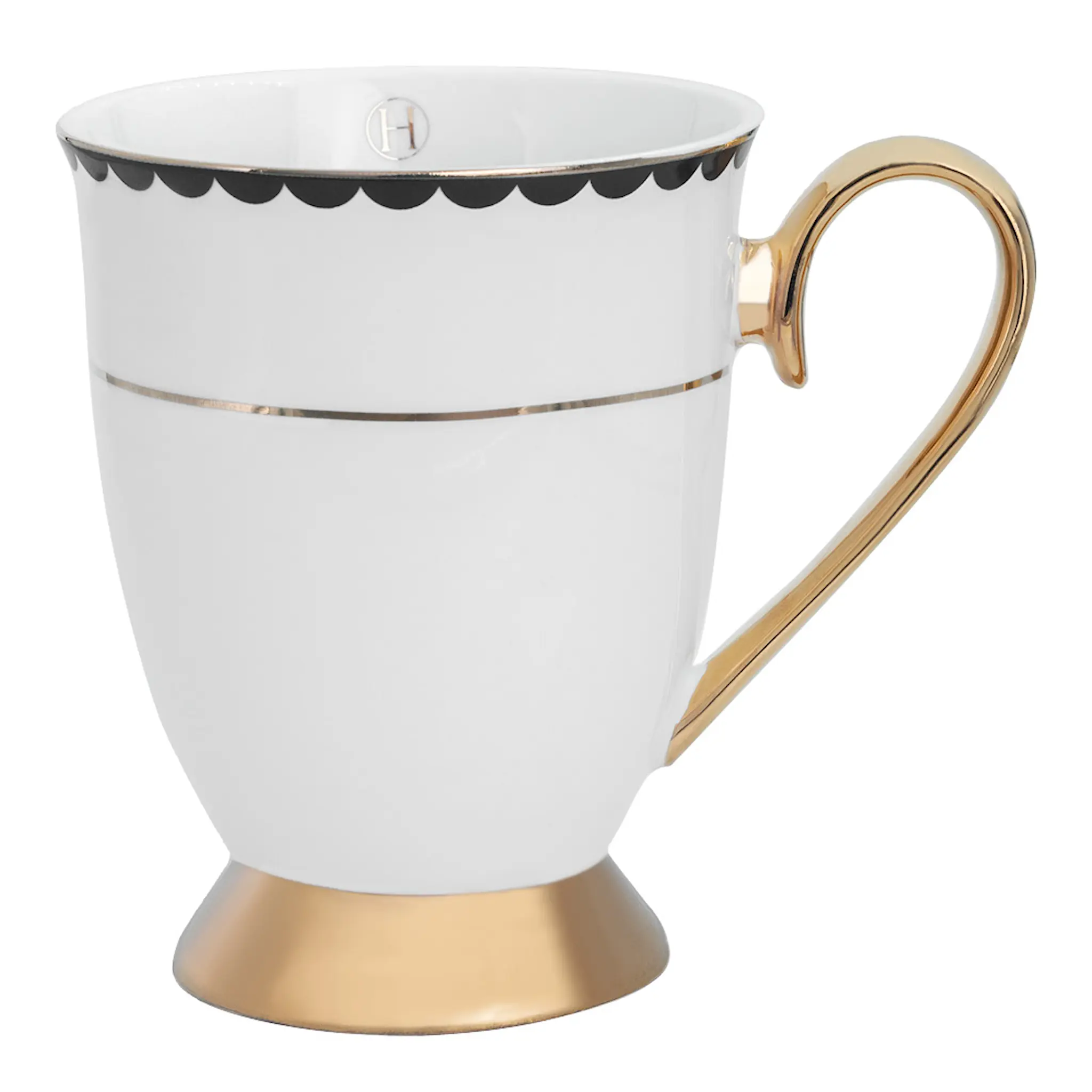 Hilke Lignano Sabbiadoro Mugg 28 cl Vit/Guld