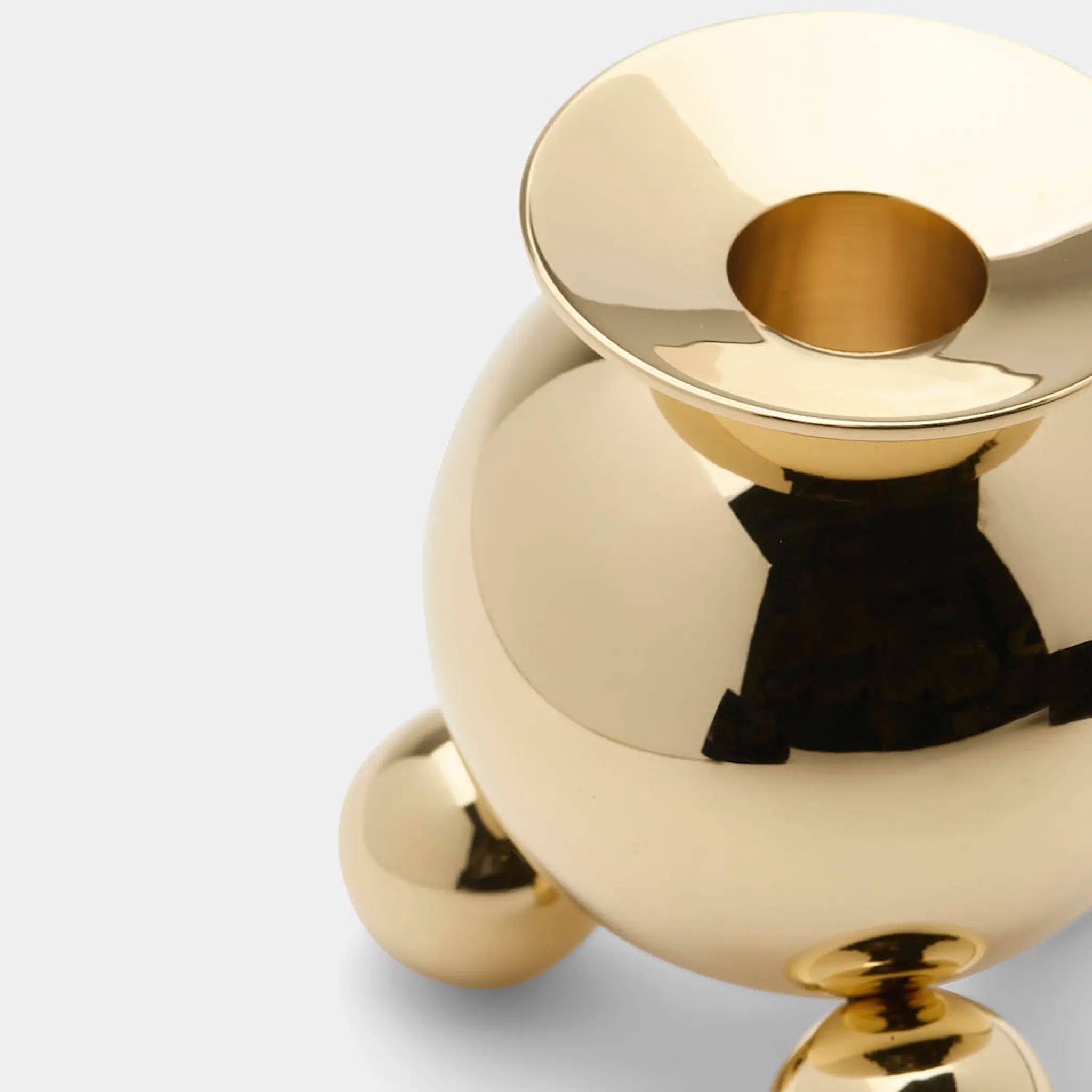 Skultuna Kulljusstake enkel 9,5 cm mässing