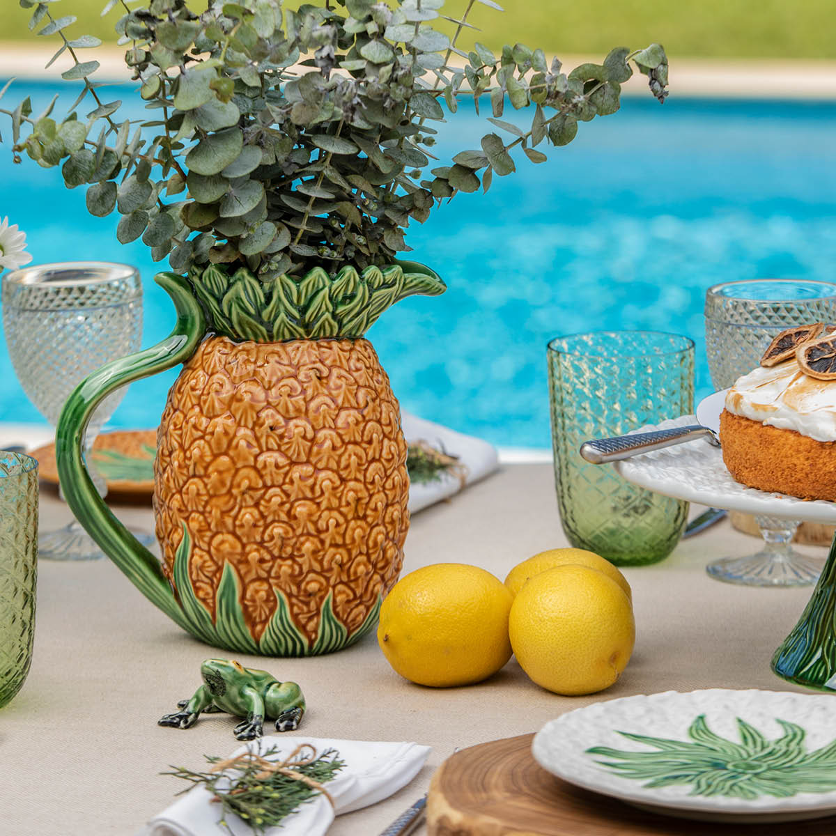 Bordallo Pinheiro Tropical Fruits serveringsfat 40,2x31,1 cm kiwi grønn