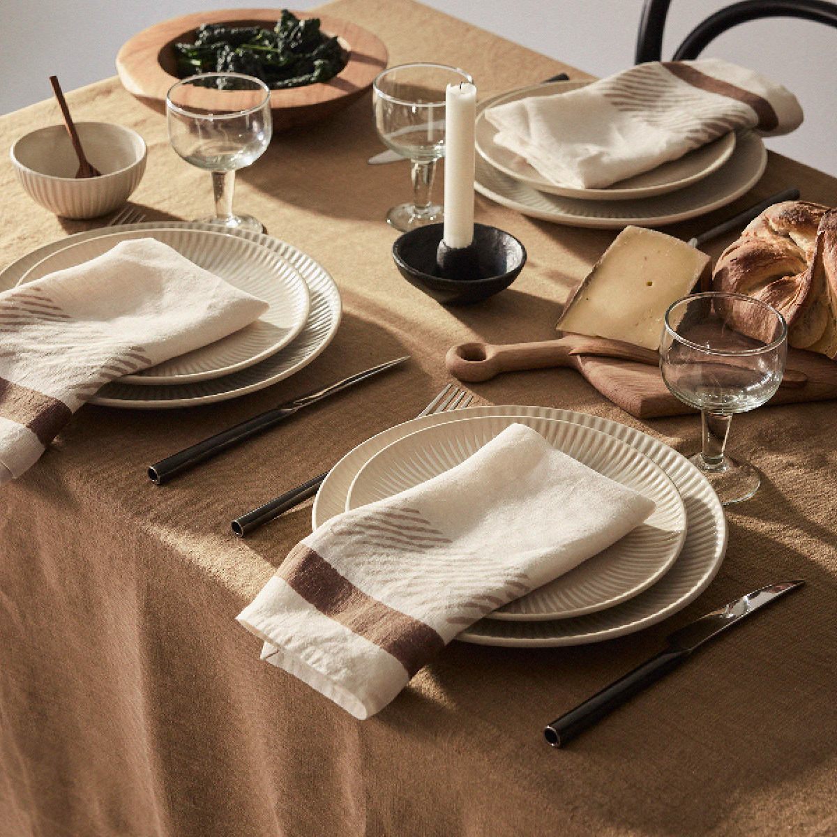 Tell Me More Ella serviett 50x50 cm brun