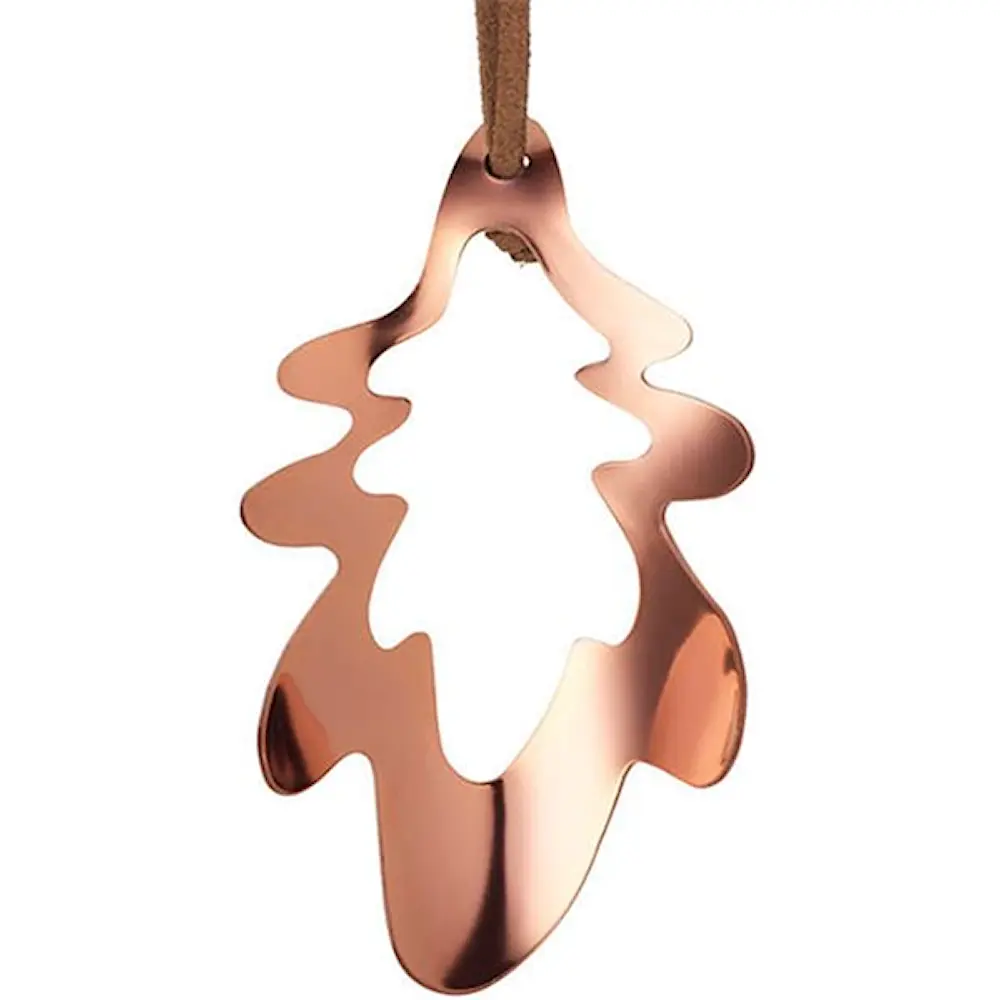 Nordic Tales Oak Leaf Ripustuskoriste 8,5 cm Kupari