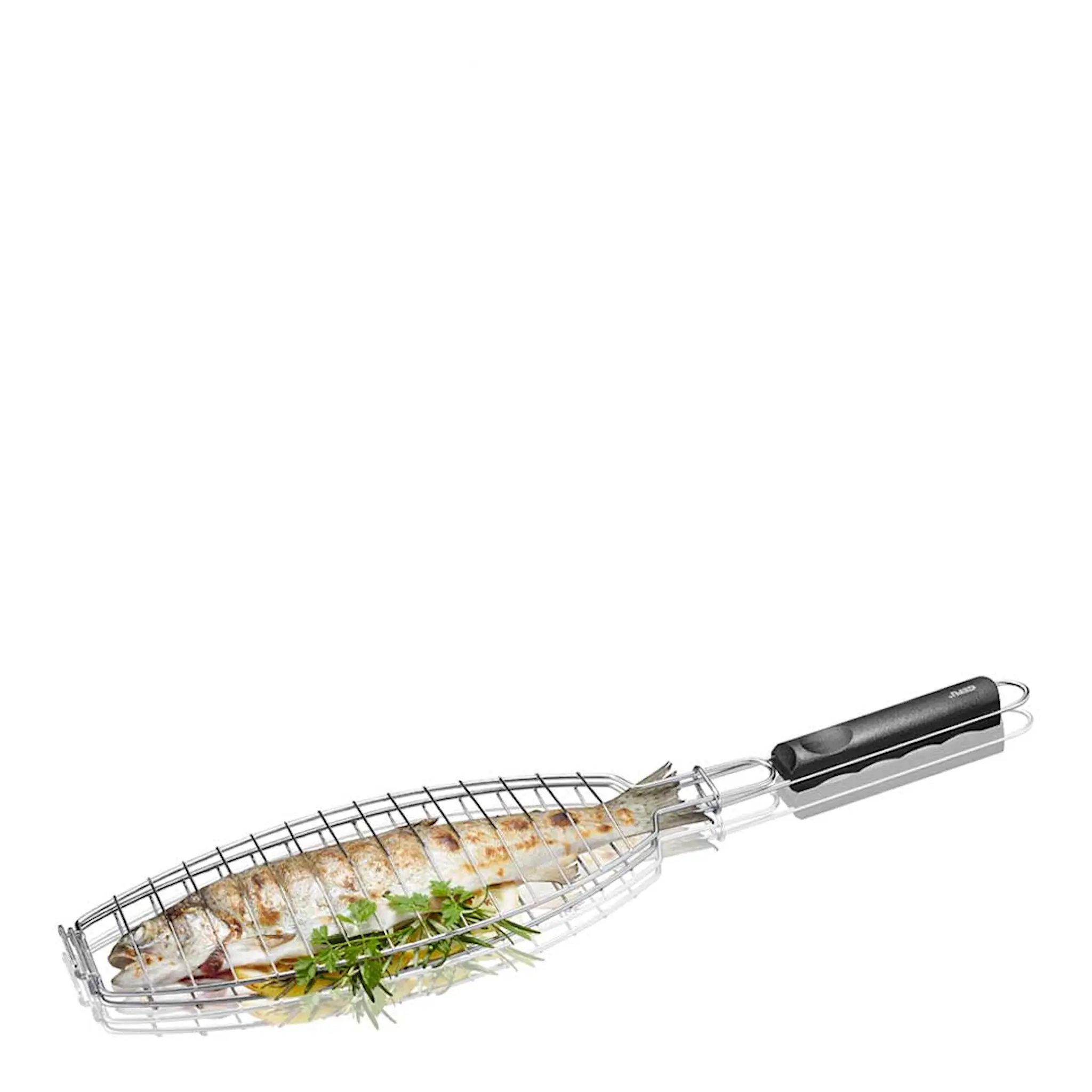 Gefu BBQ grillhalster för fisk 49,5 cm stål